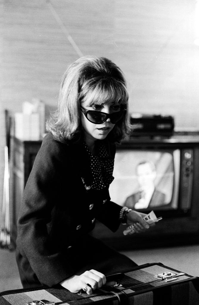 Nancy Sinatra preparing to leave from the Palm Springs home, 1965.