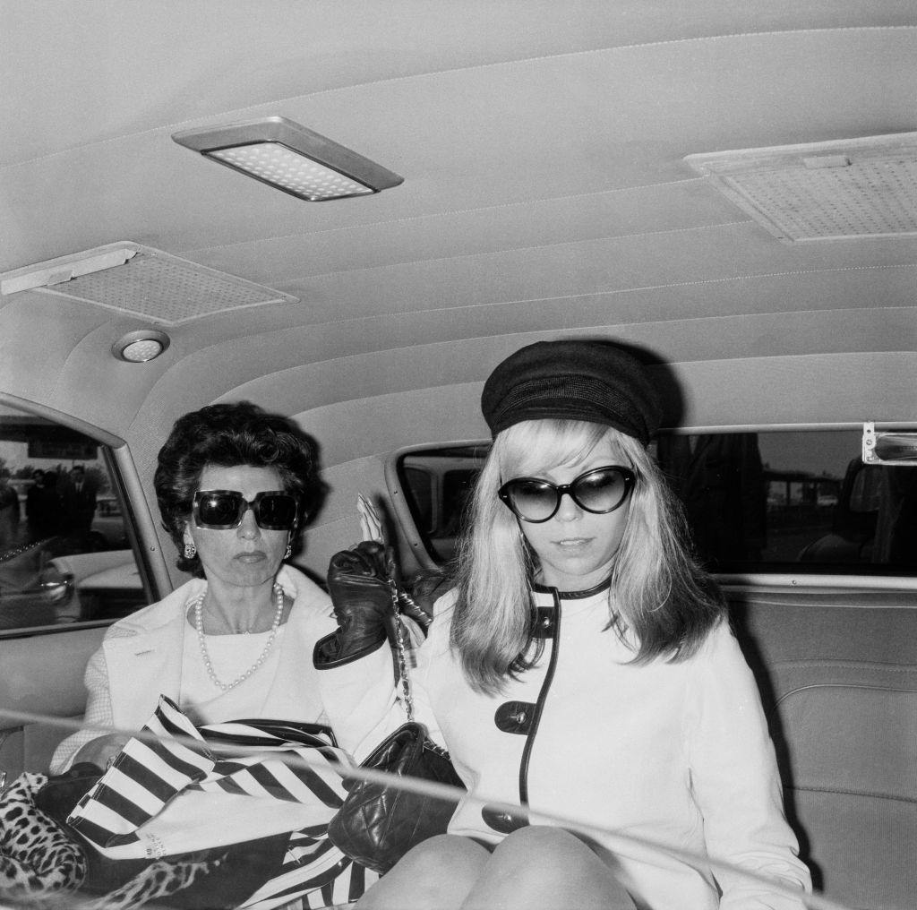 Nancy Sinatra with her mother in Paris, 1966.