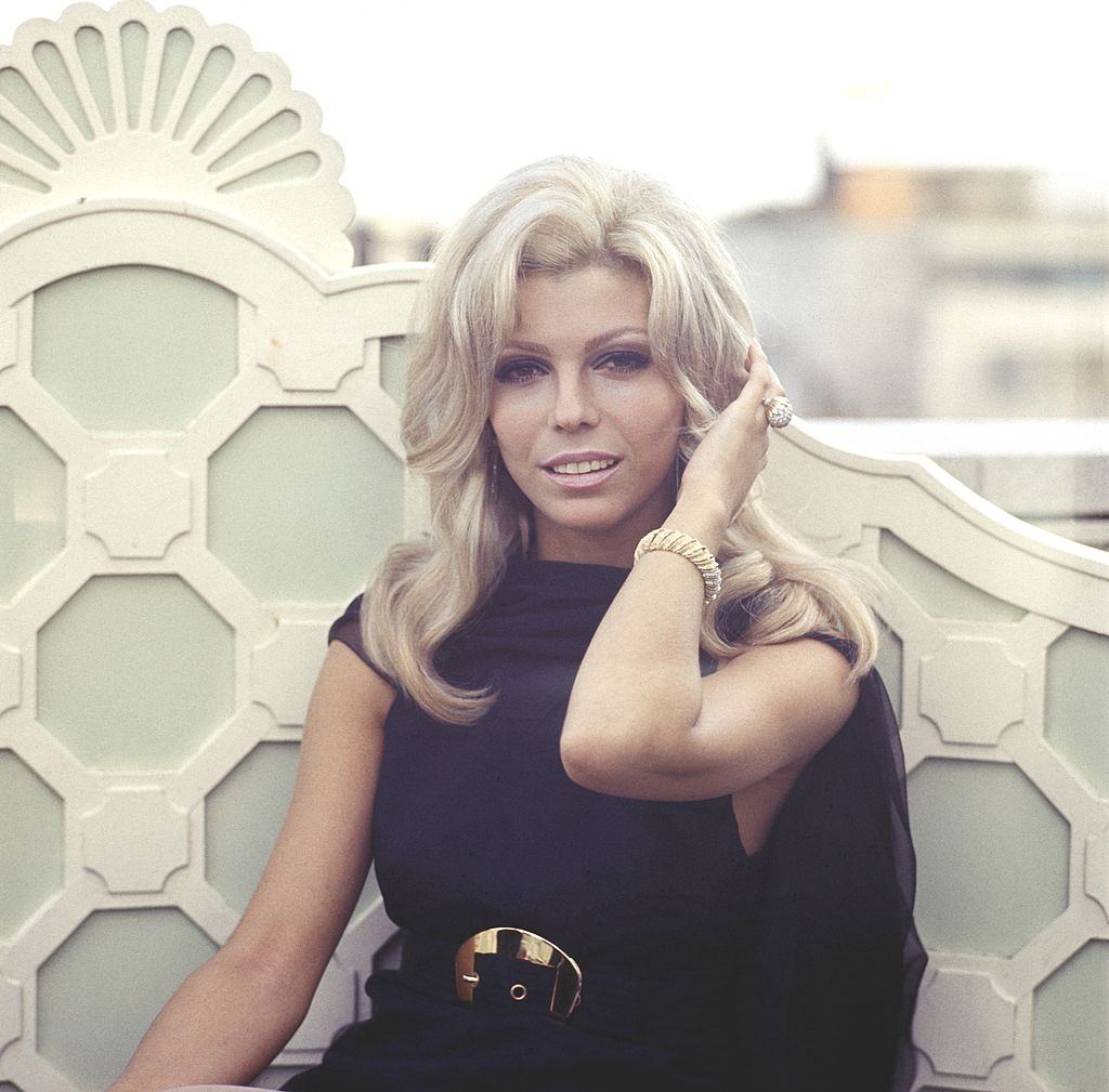 Nancy Sinatra posed at a hotel roof garden in London on 8th May 1967.