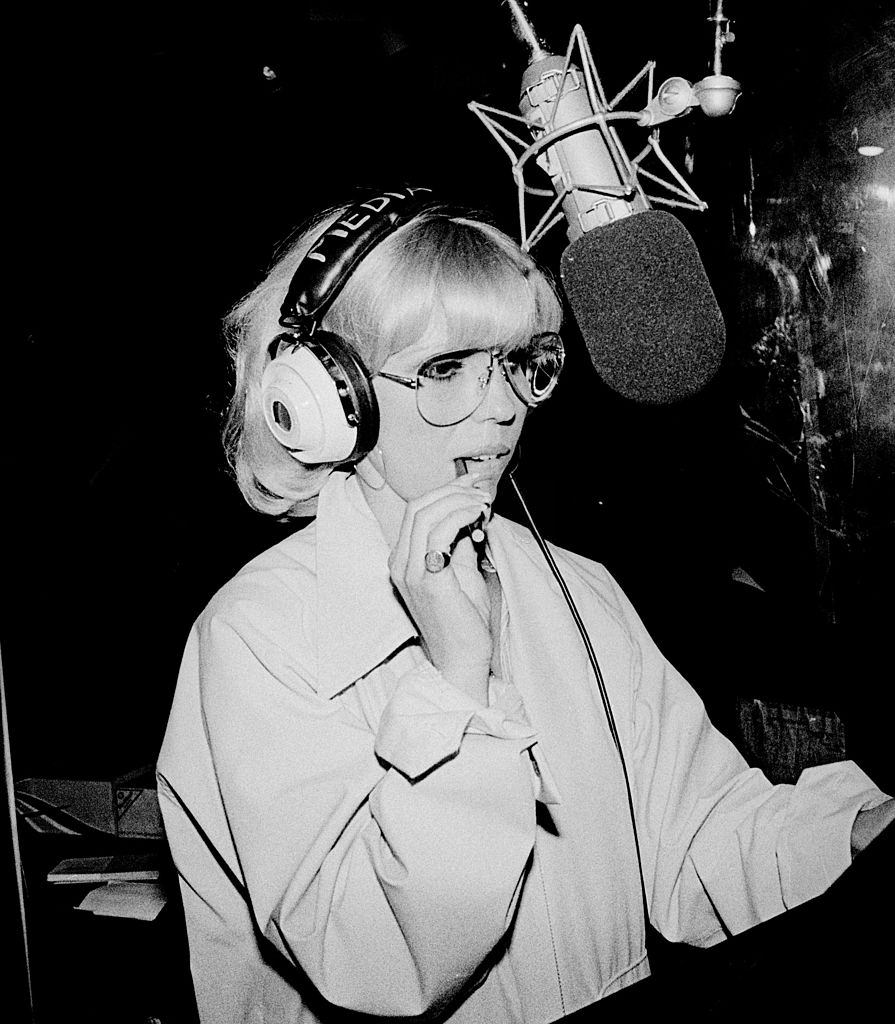 Nancy Sinatra during Recording Session at Mediasound Studios in New York City, 1977.