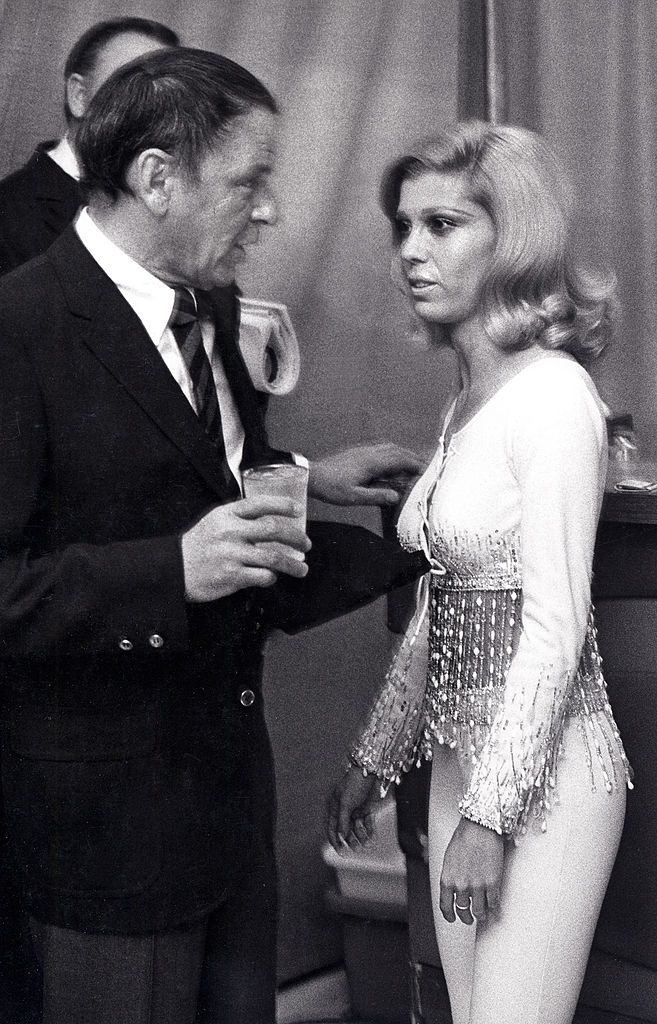 Frank Sinatra and Nancy Sinatra during Palm Springs Police Department Honors, 1970.
