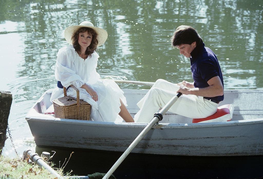 Pamela Sue Martin with John James, 1982.