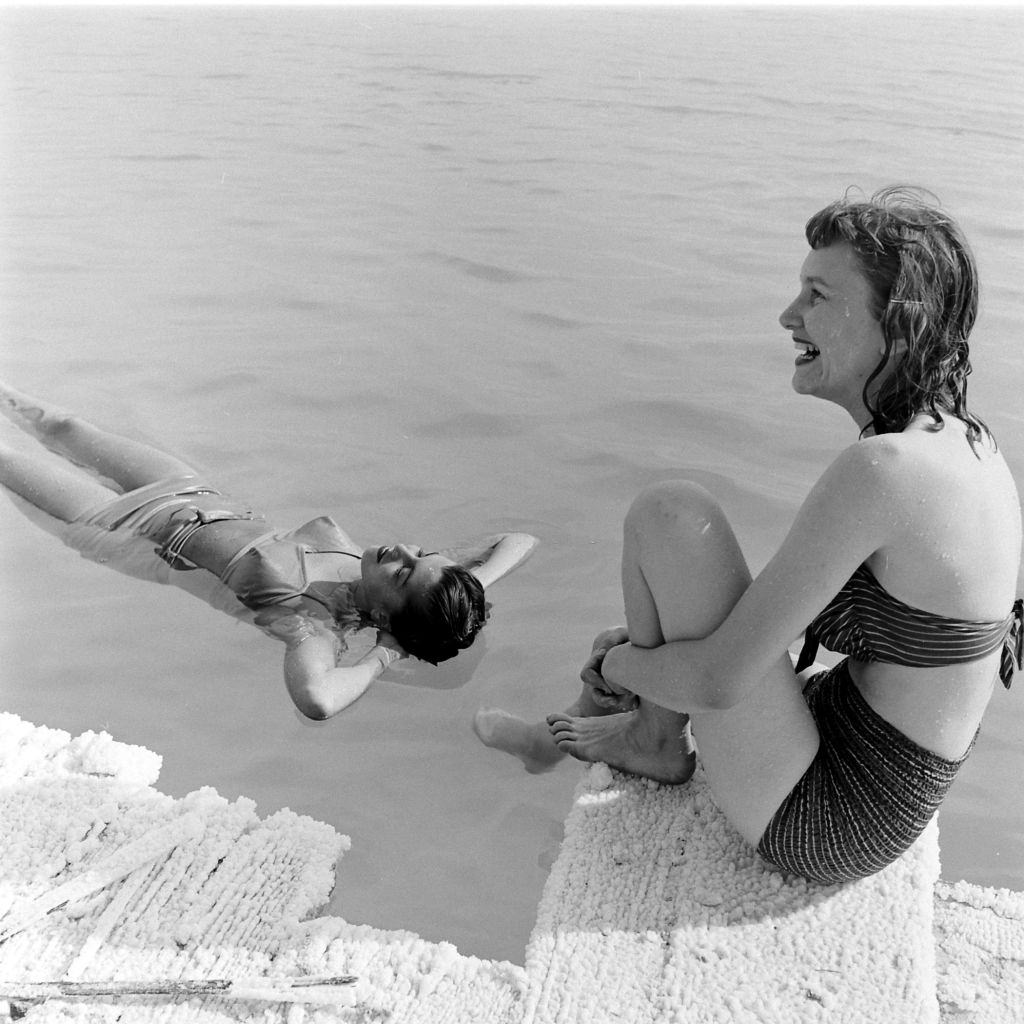 Women swimming at the Great Salt Lake, June 1948.