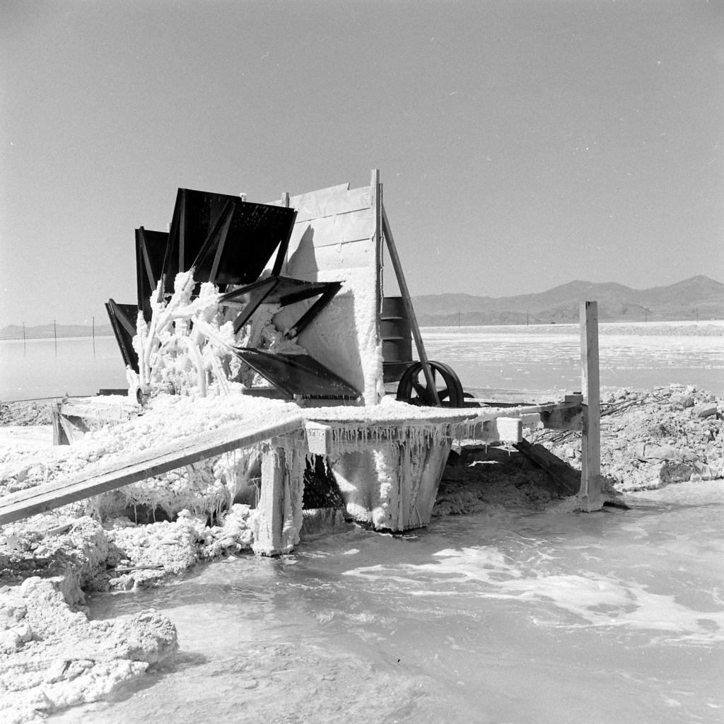 Water turbine at Great Salk Lake, Salt Lake City, June 1948.