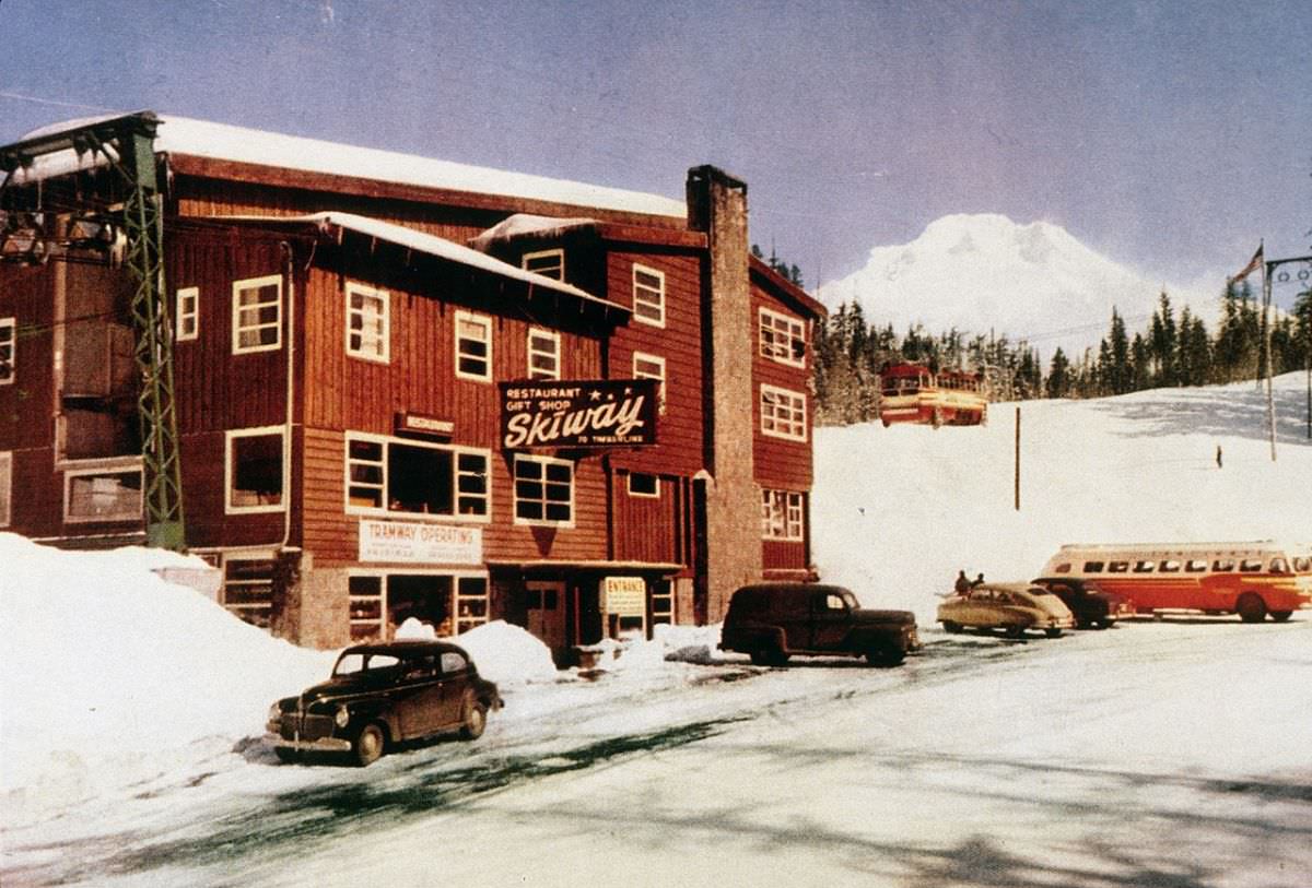 Thunderbird Lodge and bottom terminal Mt. Hood Skiway Government Camp.