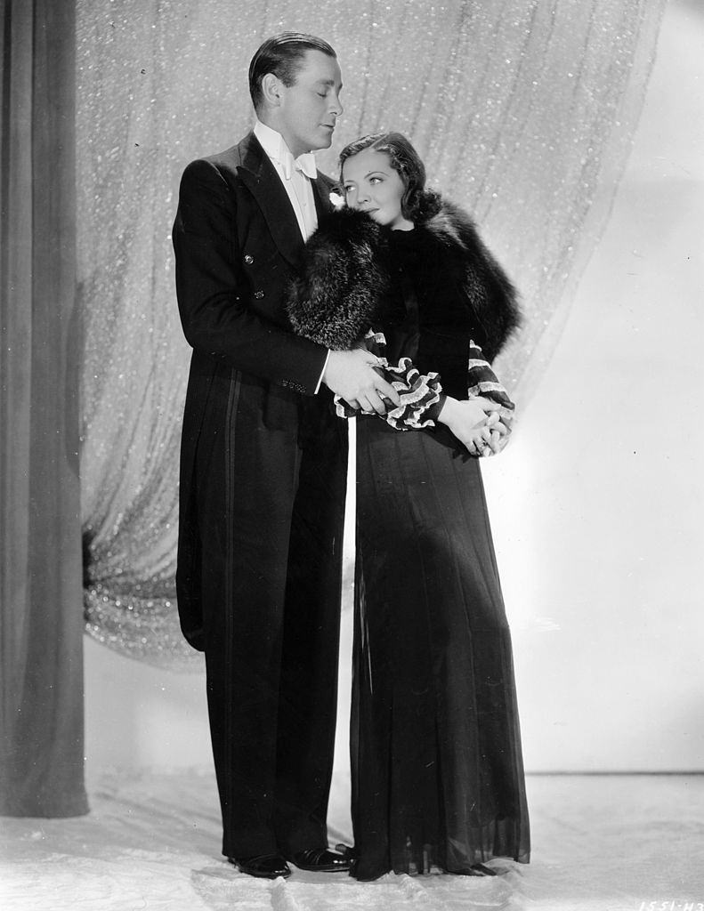 Sylvia Sidney with Herbert Marshal in the movie 'Accent on Youth, 1935.