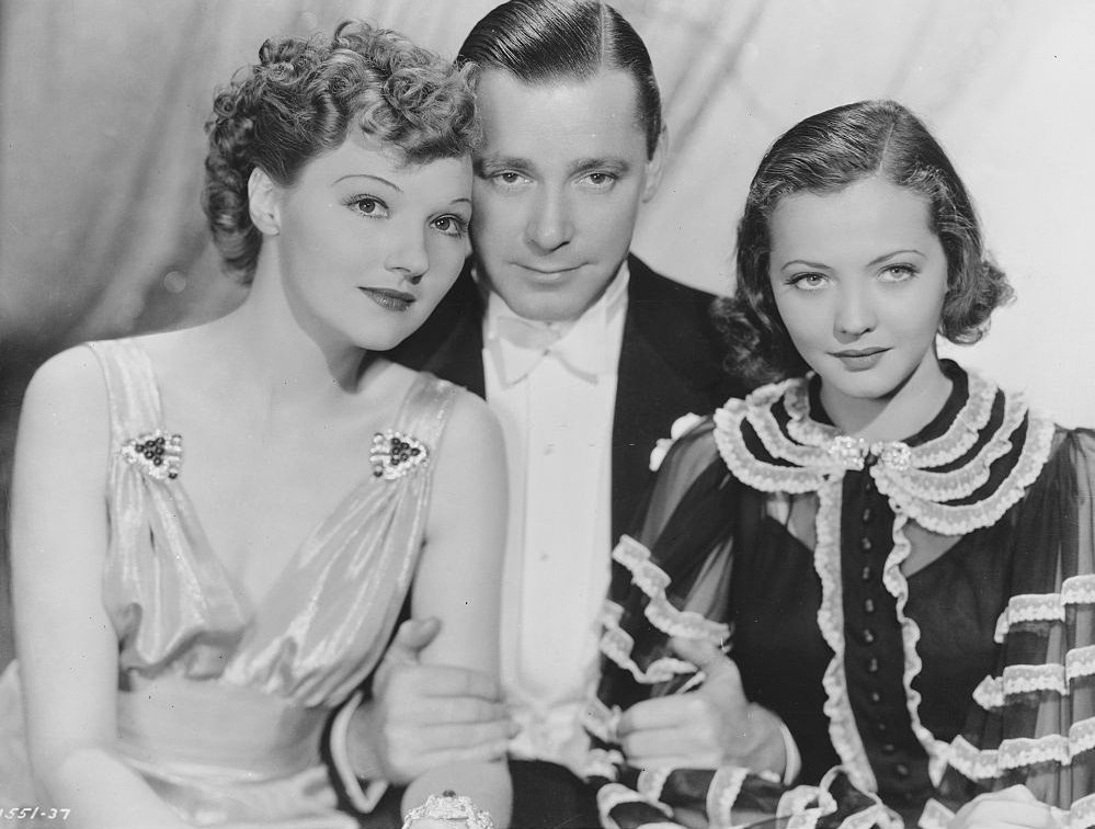 Sylvia Sidney with Herbet Marshal and Astrid Allwyn, 1935.