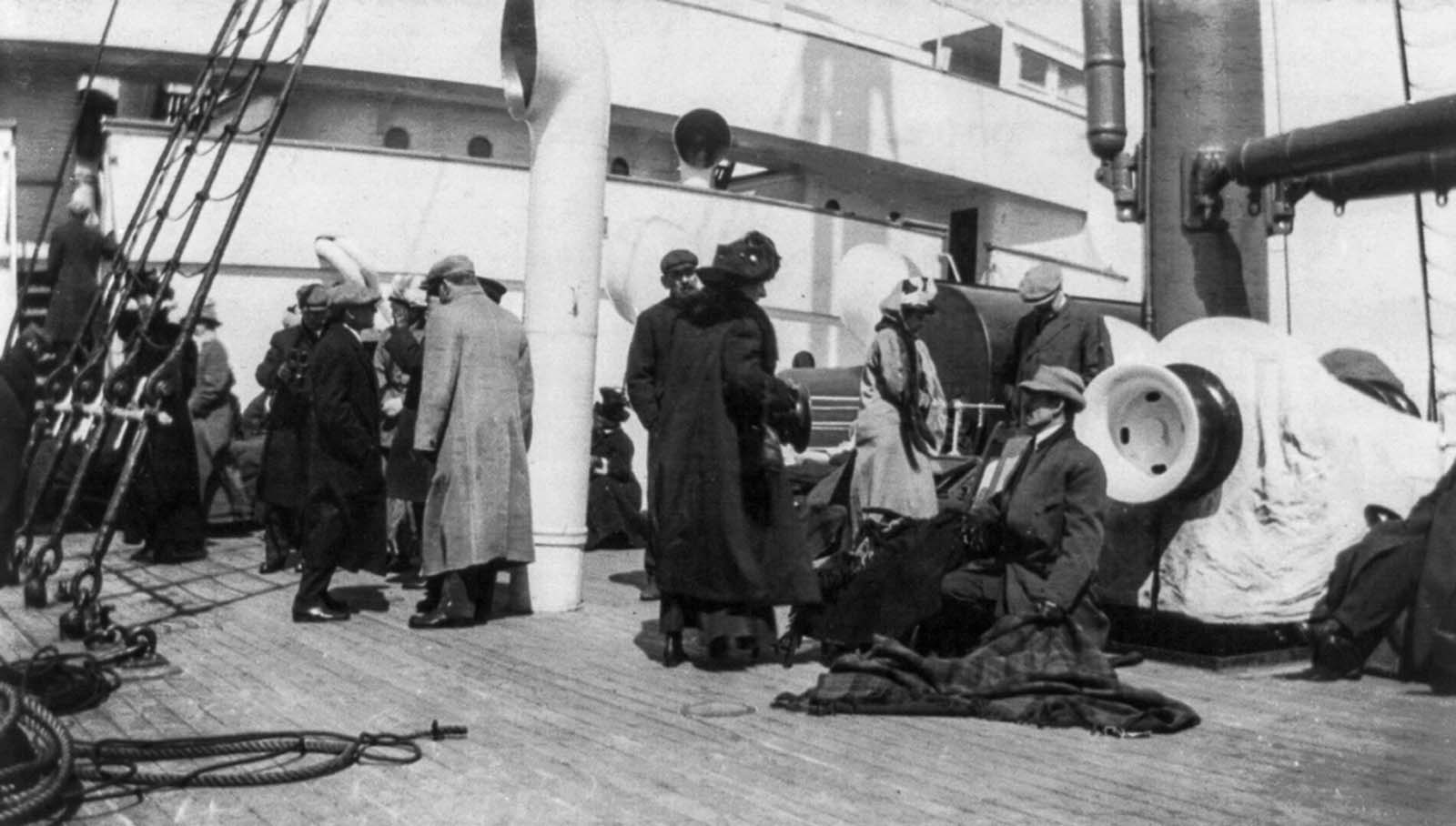 Survivors aboard the Carpathia.