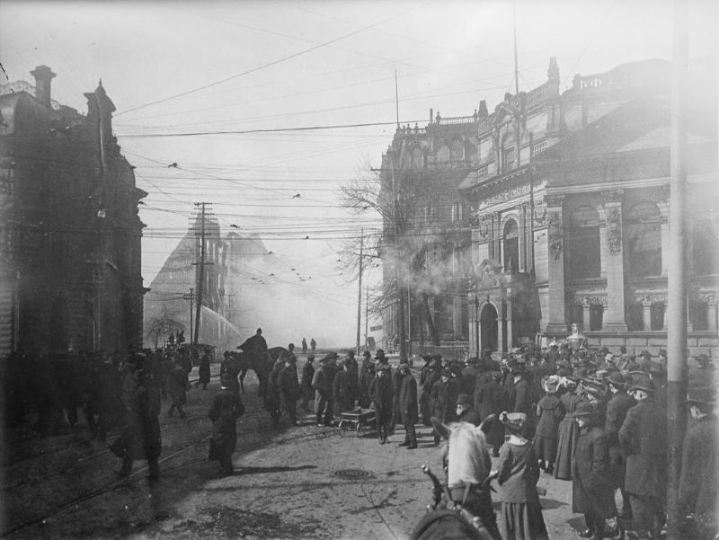 Front and Yonge, with what's now the Hockey Hall of Fame on the right