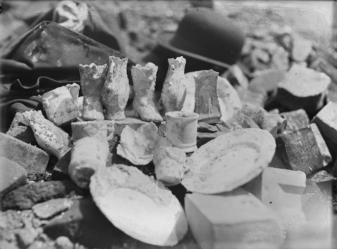 Pottery found in ruins of 1904 Fire.