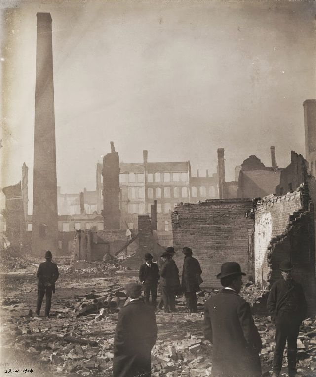 The ruins of aftermath of Great Toronto Fire