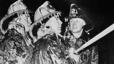 Rare Historical Photos Show Firefighters Working in Extremely Cold Weather