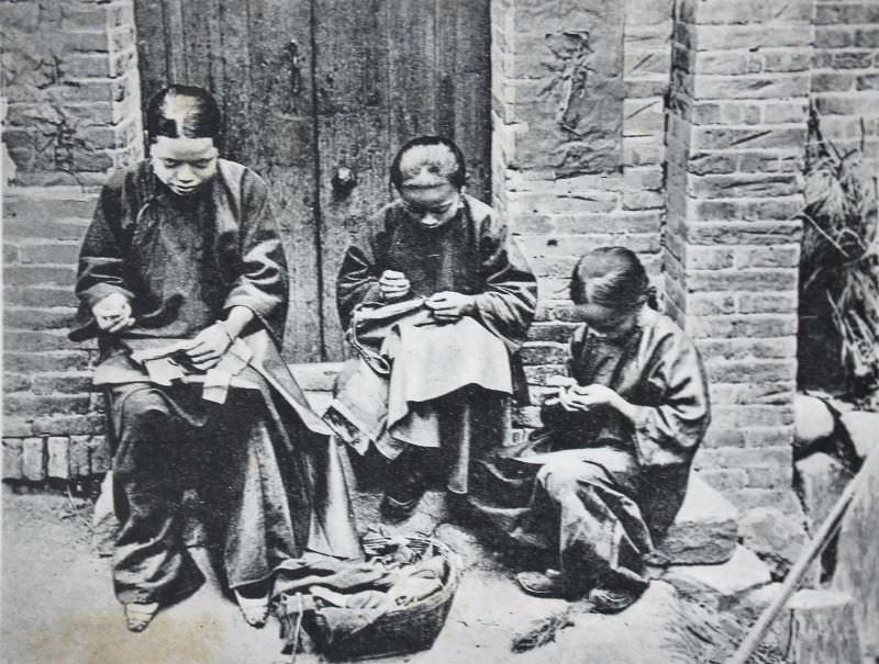 Tailor girls in street