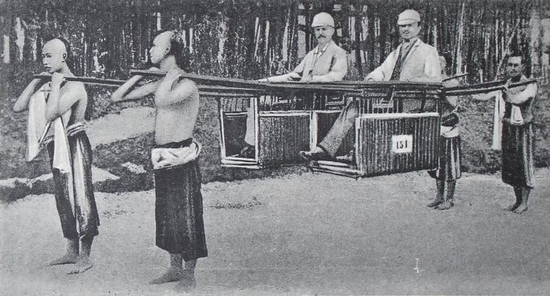 Travelling in sedan chair, Hong Kong