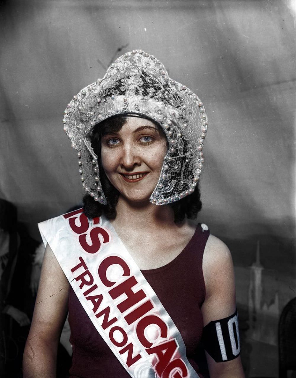 Mae Greene, 18, was chosen as Miss Chicago 1926 out of 4,000 rivals at the Trianon Ballroom.