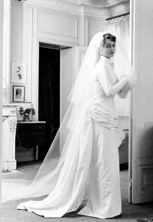 Brigitte Bardot on her first wedding day to Roger Vadim, 1952
