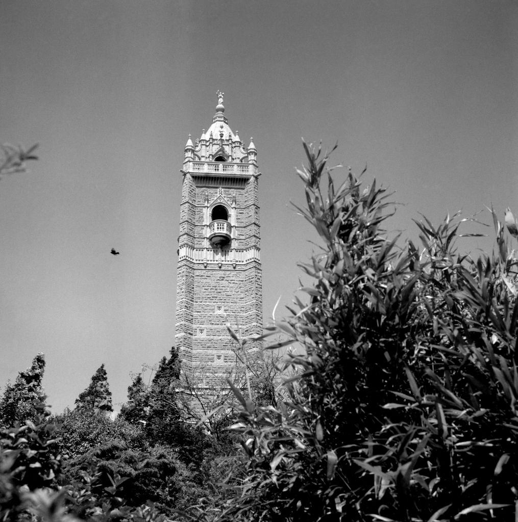 The Cabot Tower on Brandon Hill, Bristol, 1967.