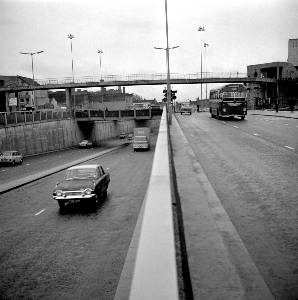 Bristol's 2.5 million underpass, Bristol, 1968.
