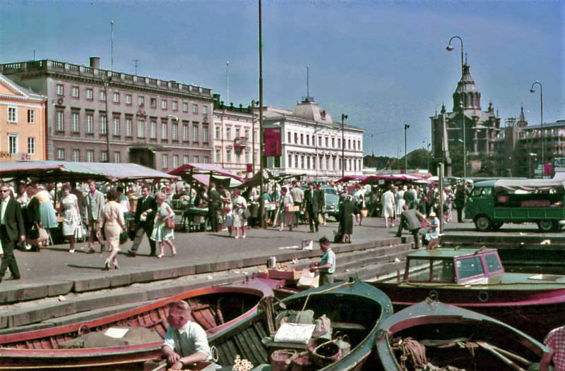 Market in Helsinki, 1961