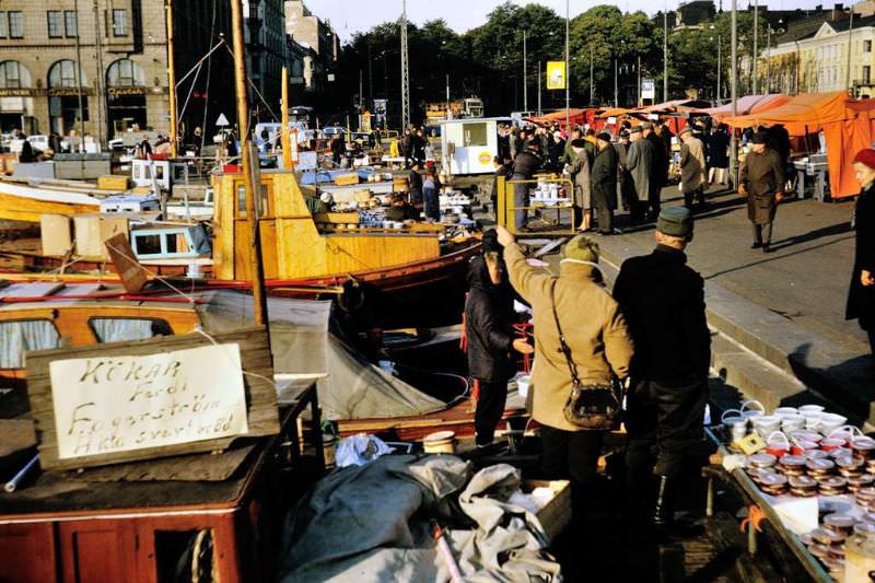 Market in Helsinki, 1968