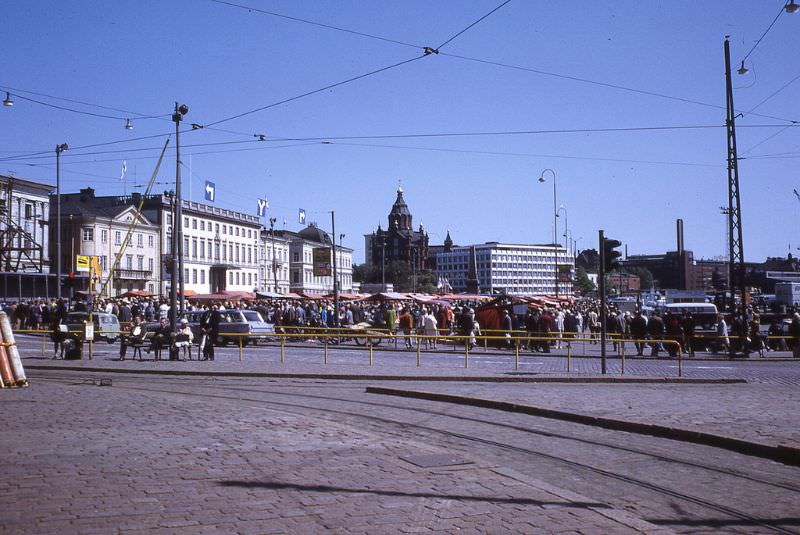 Market place in Helsinki, 1968