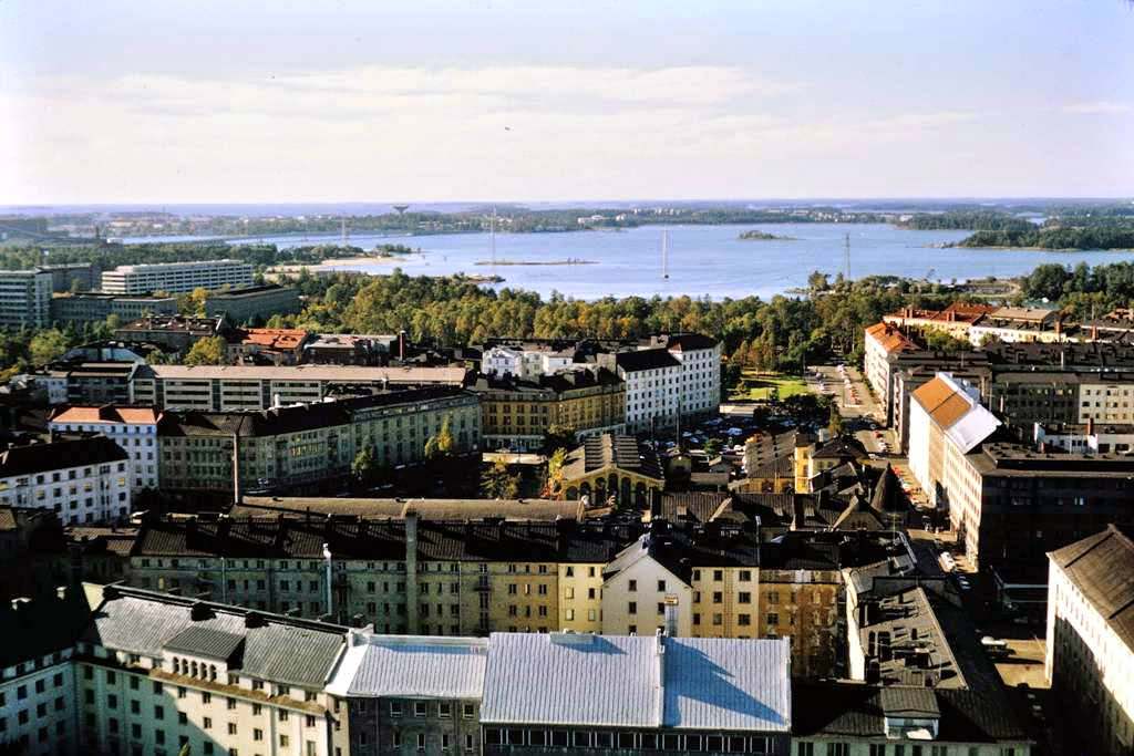 Helsinki harbor from Olympic Tower, 1960s