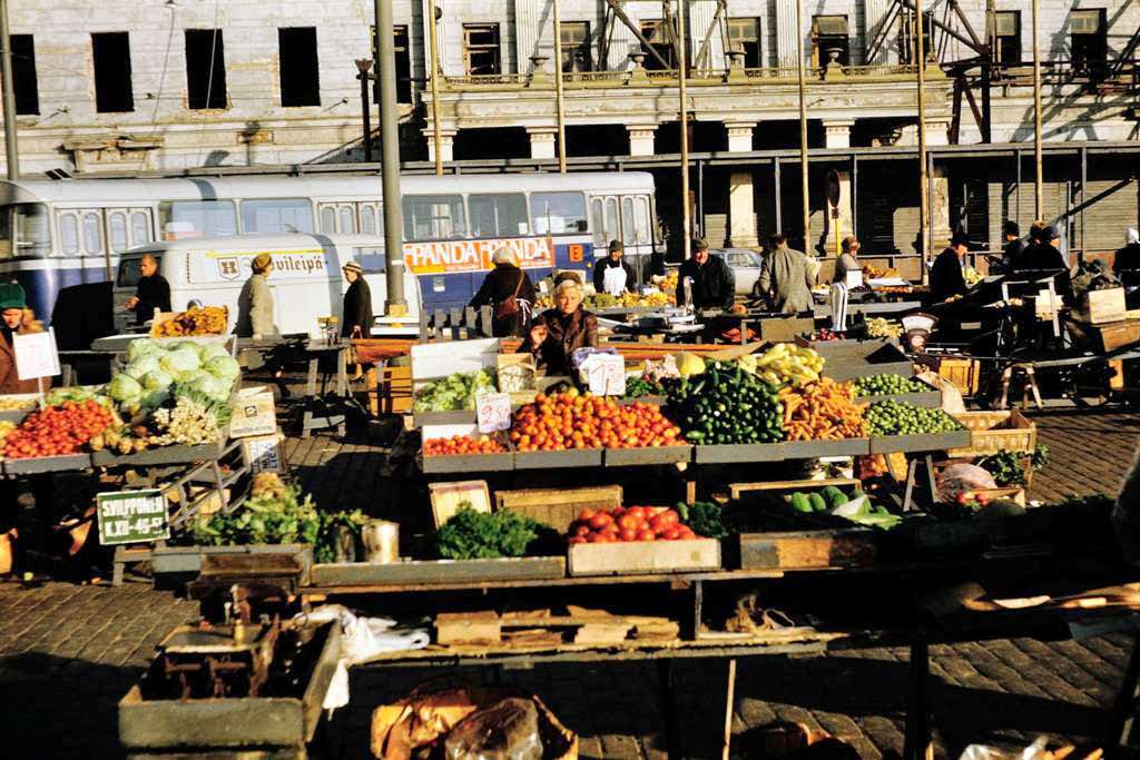 Vegetables, Helsinki Market, 1960s