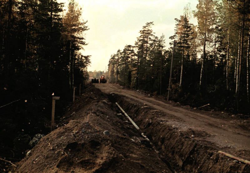 New suburb under construction, Myllypuro, Helsinki, 1963