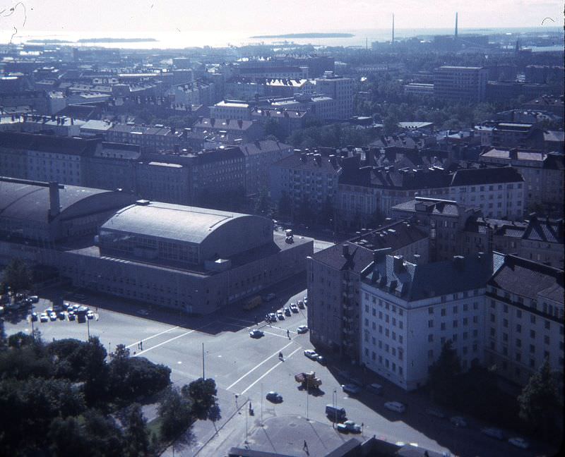 Aerial view of Helsinki in 1965