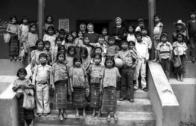 Rural school, Guatemala, 1982