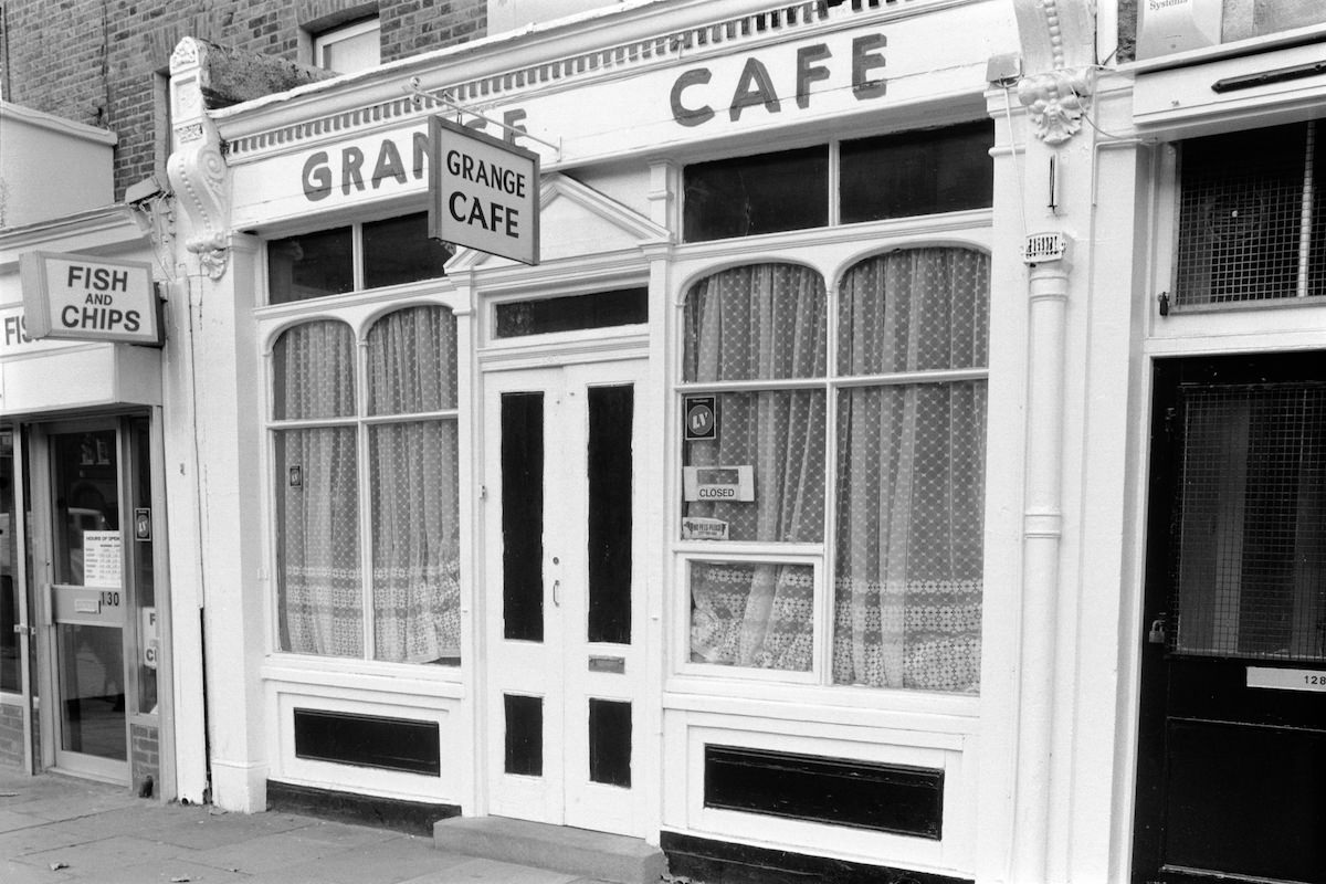 Grange Cafe, Grange Road, Bermondsey, Southwark, 1988