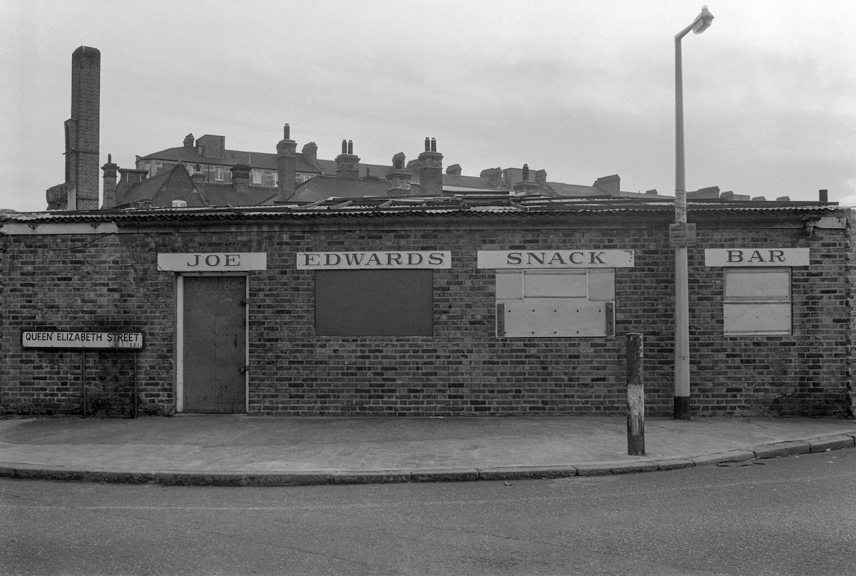 Joe Edwards Snack Bar, Queen Elizabeth St, Bermondsey, Southwark