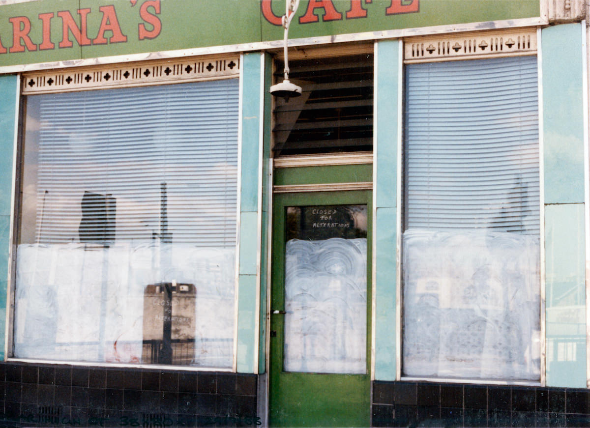 Farina’s Cafe, Poplar High Street, Tower Hamlets, London, 1988