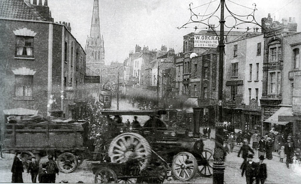 Victorian steam traction, Redcliffe Hill, Bristol