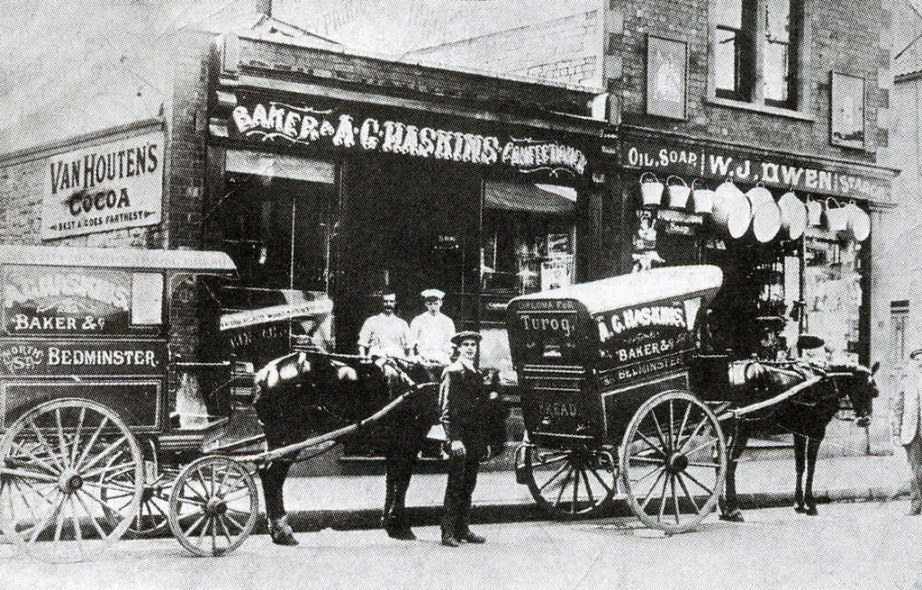 A.C. Haskins baker and confectioner, North Street, Bedminster, Bristol, 1888