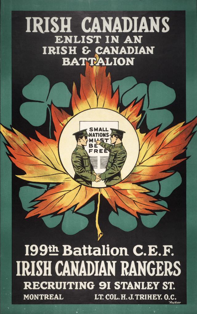 Irish Canadians Enlist in an Irish & Canadian Battalion