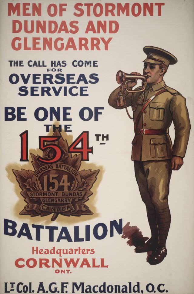 Men of Stormont, Dundas and Glengarry - The Call Has Come For Overseas Service