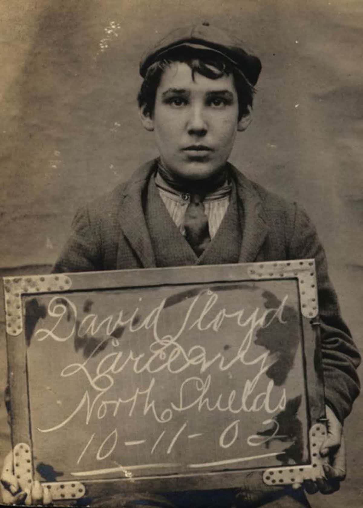 David Lloyd, 15, arrested for stealing brushes and a box, 1902.