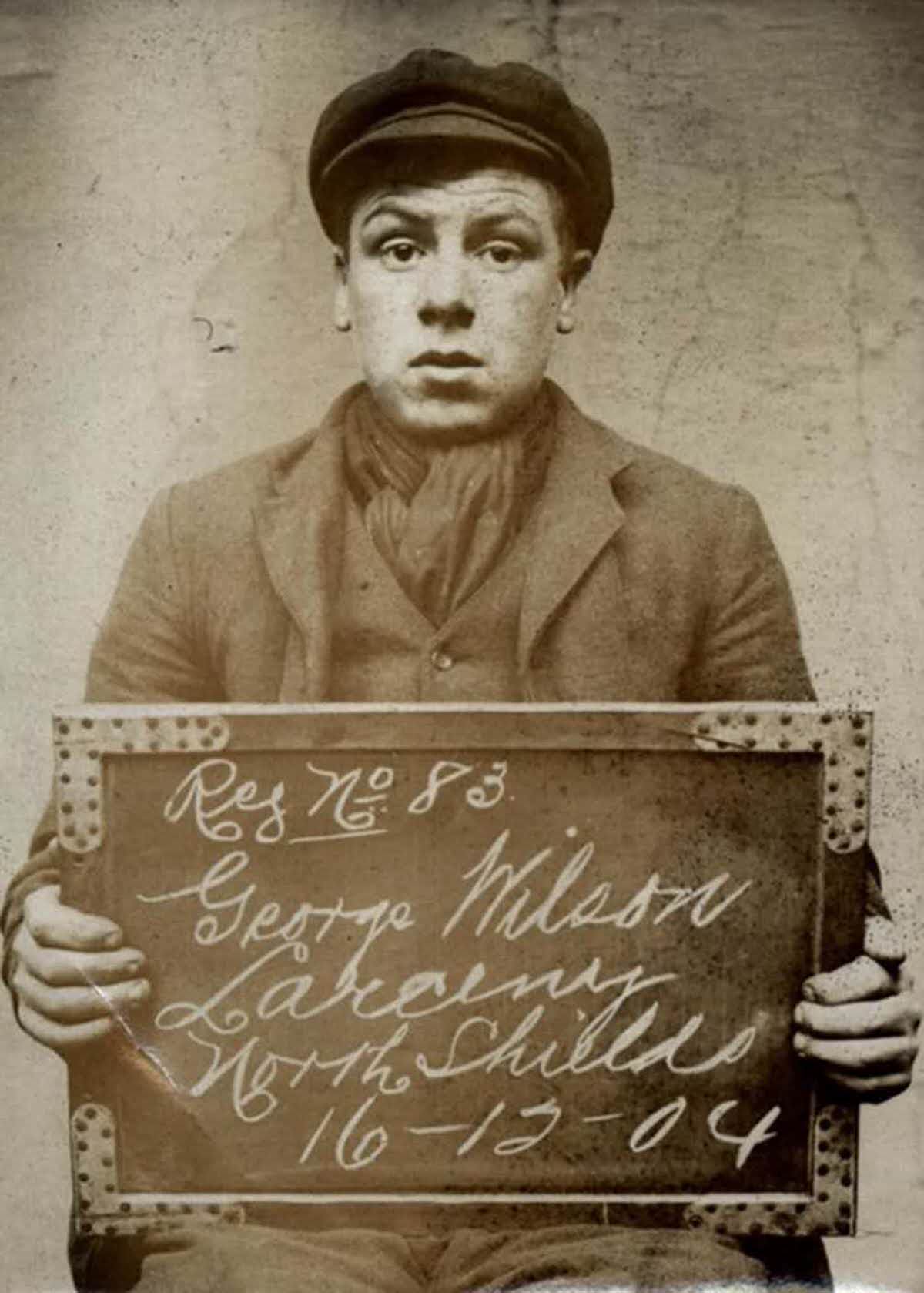 George Wilson, 17, arrested for stealing from his father, 1907.