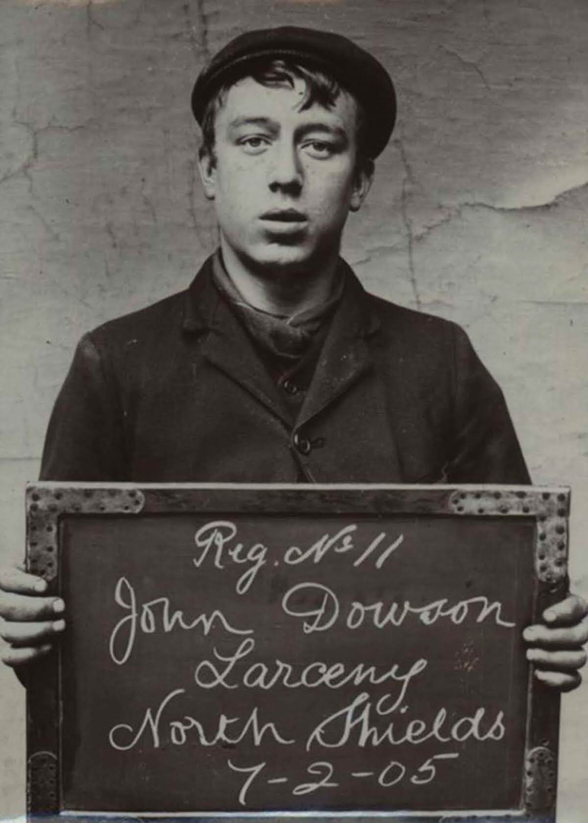 John Dowson, 19, arrested for stealing from a gas meter, 1905.