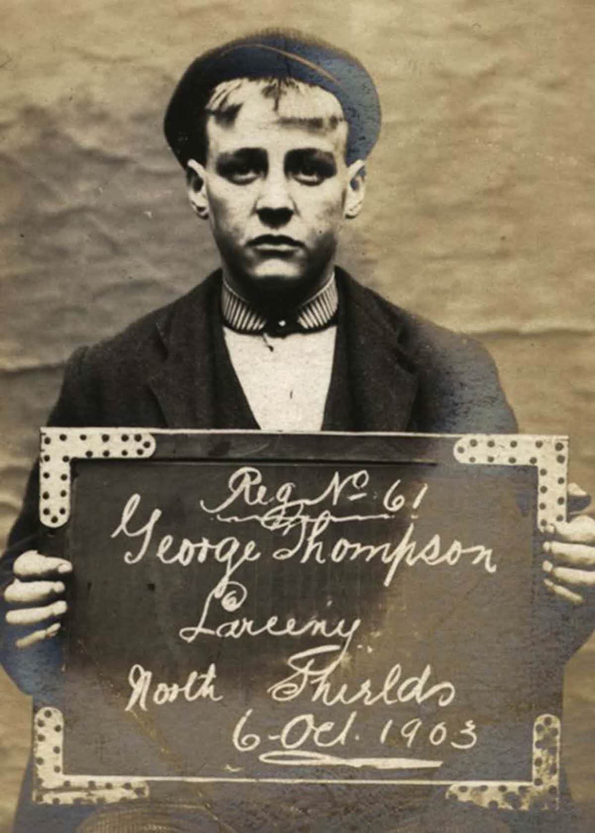George Thompson, 17, arrested for stealing from a ship chandler’s store, 1903.