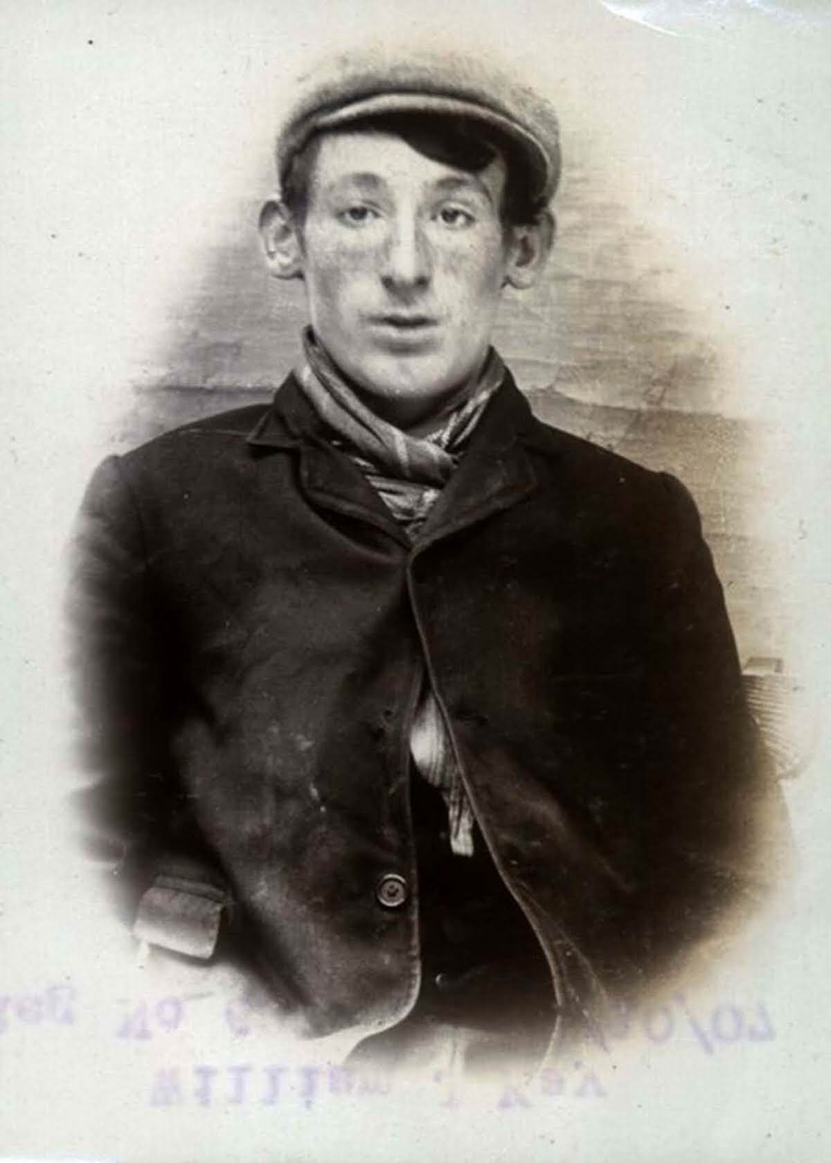 William J. Kay, 18, arrested on suspicion of planning to commit a felony, 1907.
