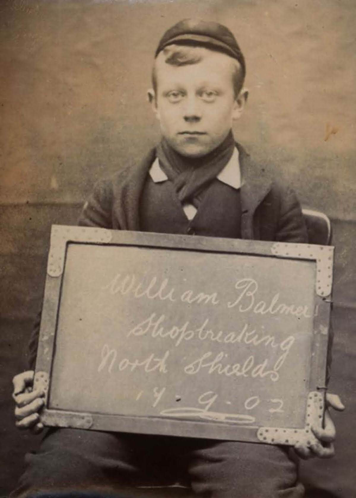 William Balmer, 15, arrested for shopbreaking, 1902.