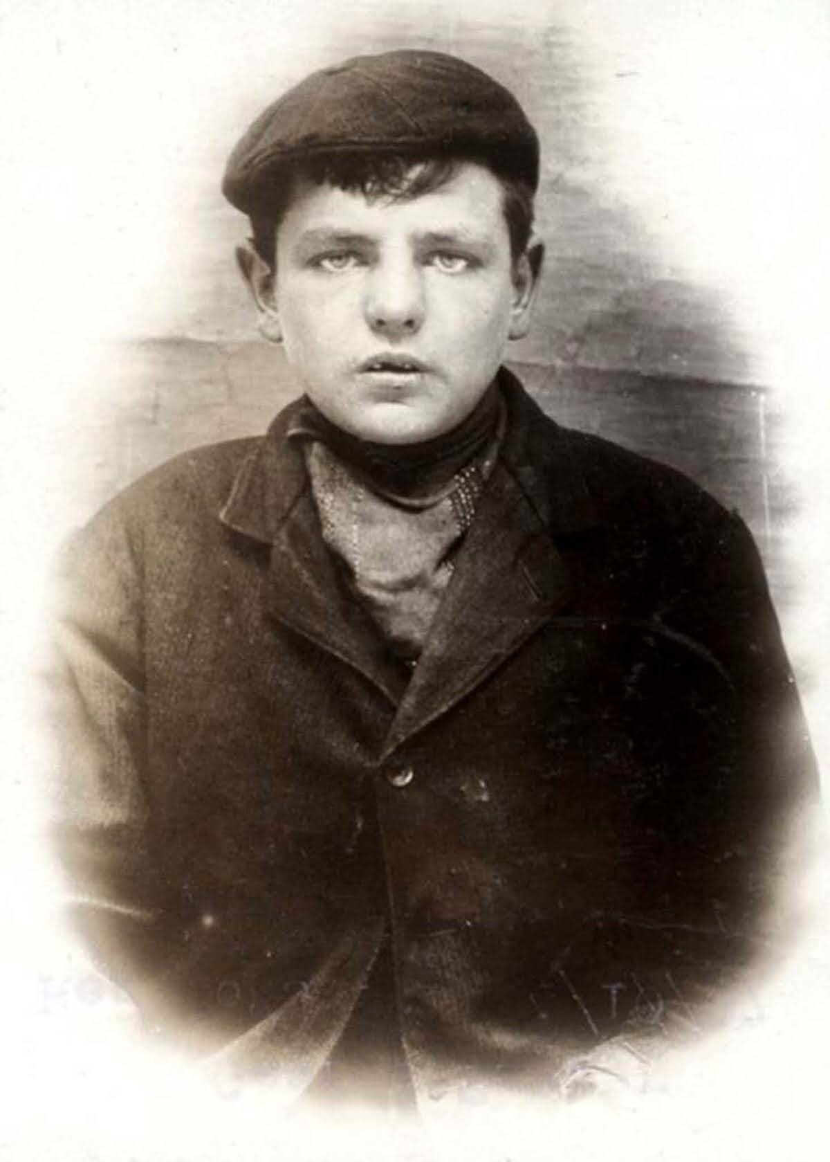 George Taylor, 17, arrested on suspicion of planning to commit a felony, 1907.