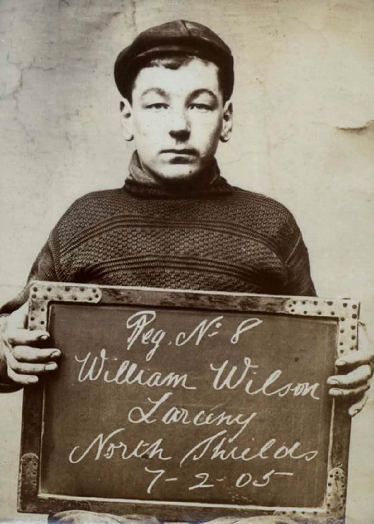 William Wilson, 16, arrested for stealing fish, 1905.
