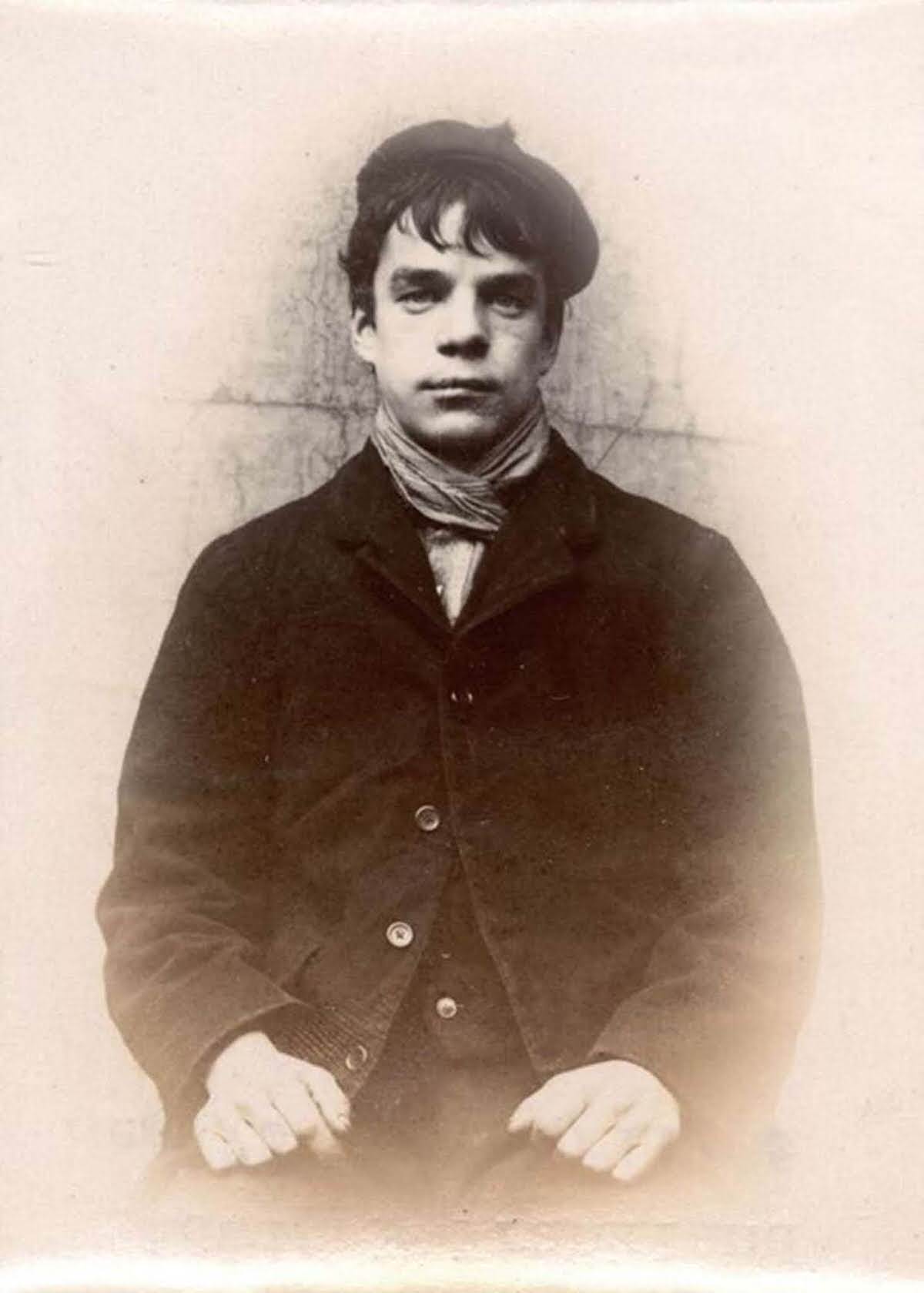 Edwin Frankland, 17, arrested for breaking into a house, 1905.