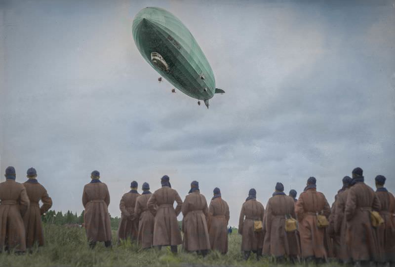 The German airship Graf Zeppelin in Helsinki, 1930