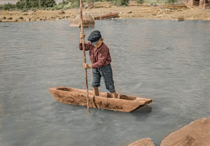 His first boat, 1931