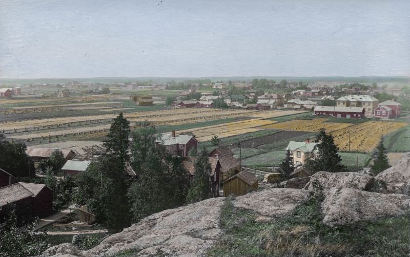 The village of Koskeby in Vörå, Ostrobothnia in the 1930s