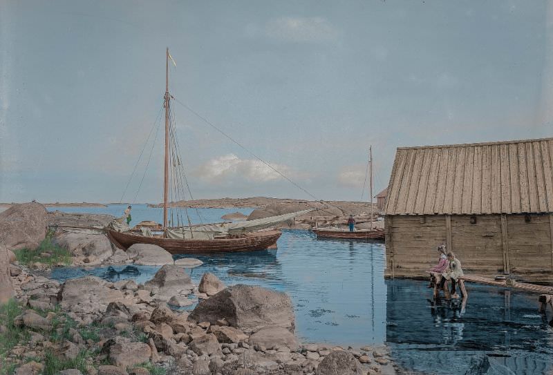 An idyllic summer day in the Åland archipelago, 1910